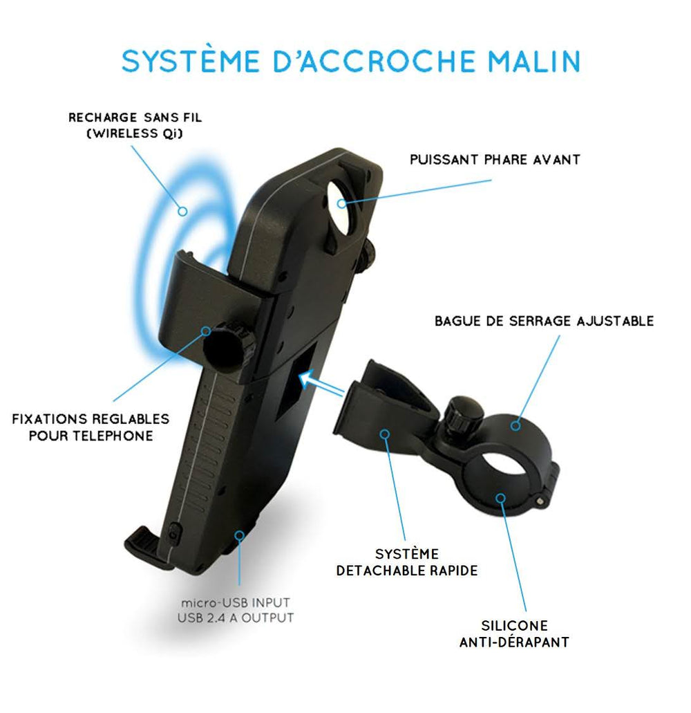 Telefonhalter mit integriertem Akku Cyclotron Sunslice